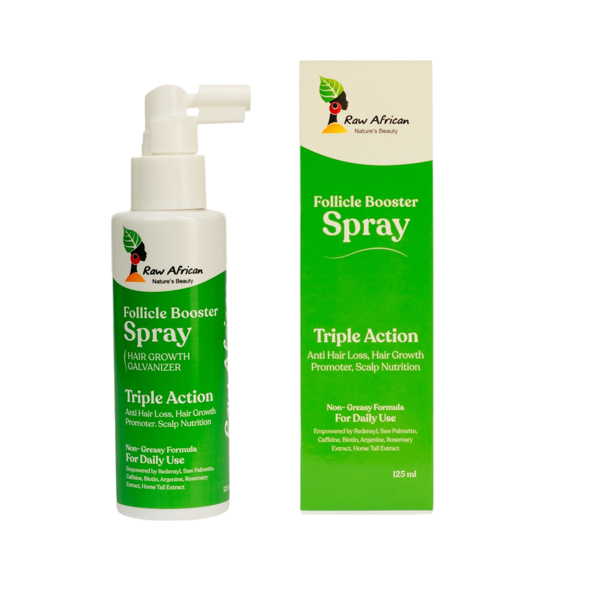 Raw African Follicle Booster Spray Triple Action 125ml