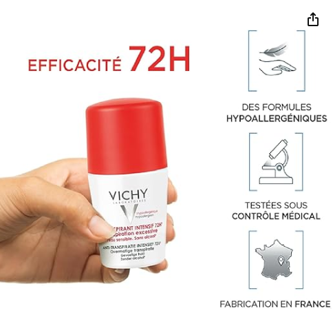 Vichy Stress Resist Anti-Perspirant Intensive Treatment 72-hour Roll-on 50ml