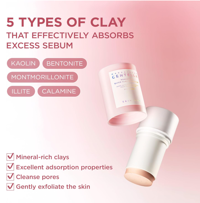 Skin1004 Madagascar Centella poremizing quick clay stick mask 27gm