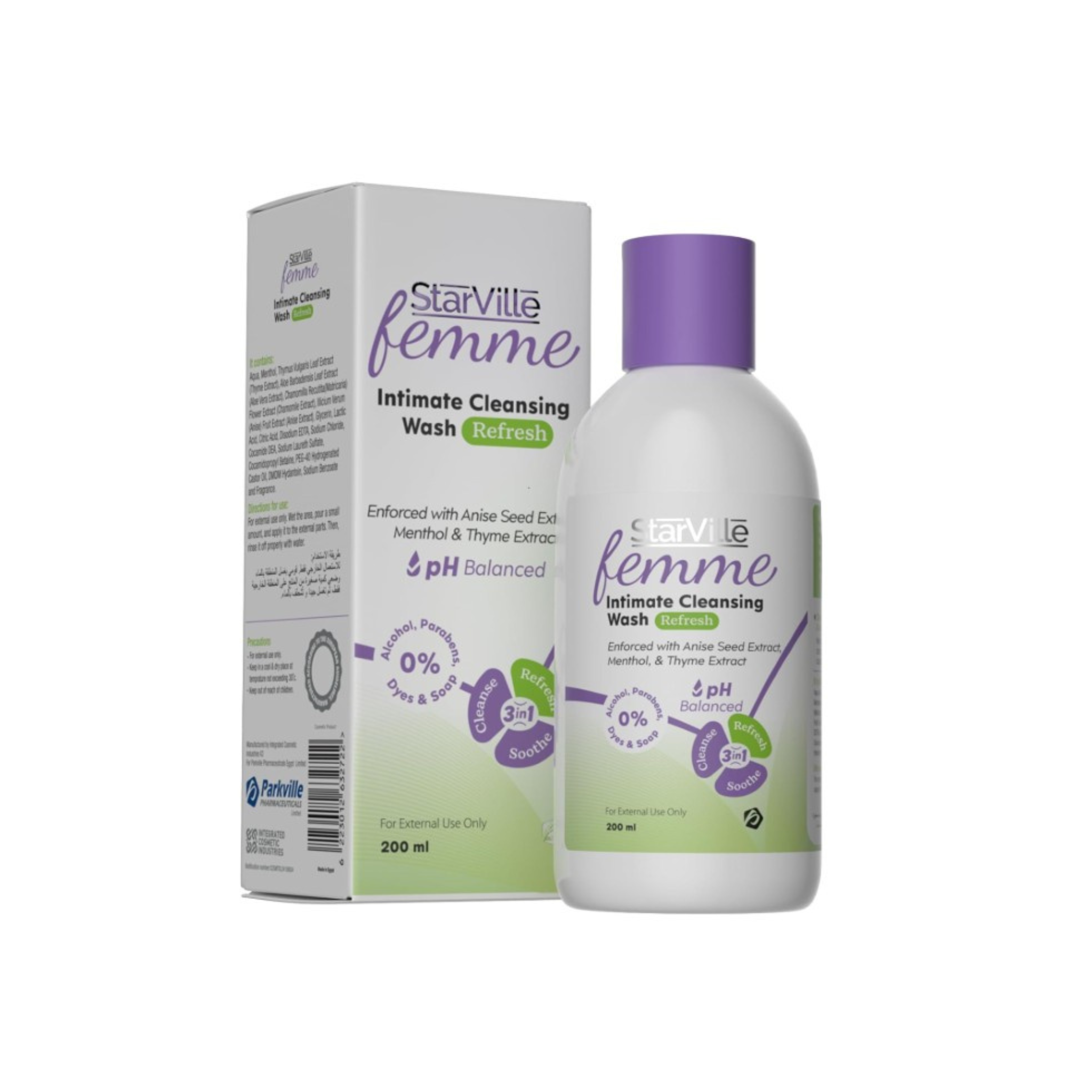 Starville Femme Intimate Cleansing Wash Refresh 200ml