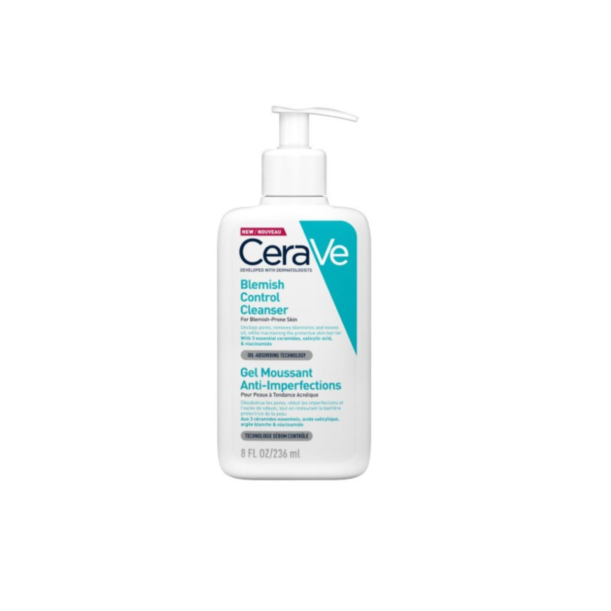 Cerave Blemish Control Cleanser Gel Moussant Anti-Imperfections For Blemish-prone Skin 236ml