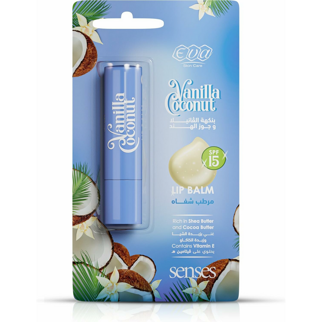 Eva Skin Care Senses Lip Balm - Vanilla Coconut 4gm