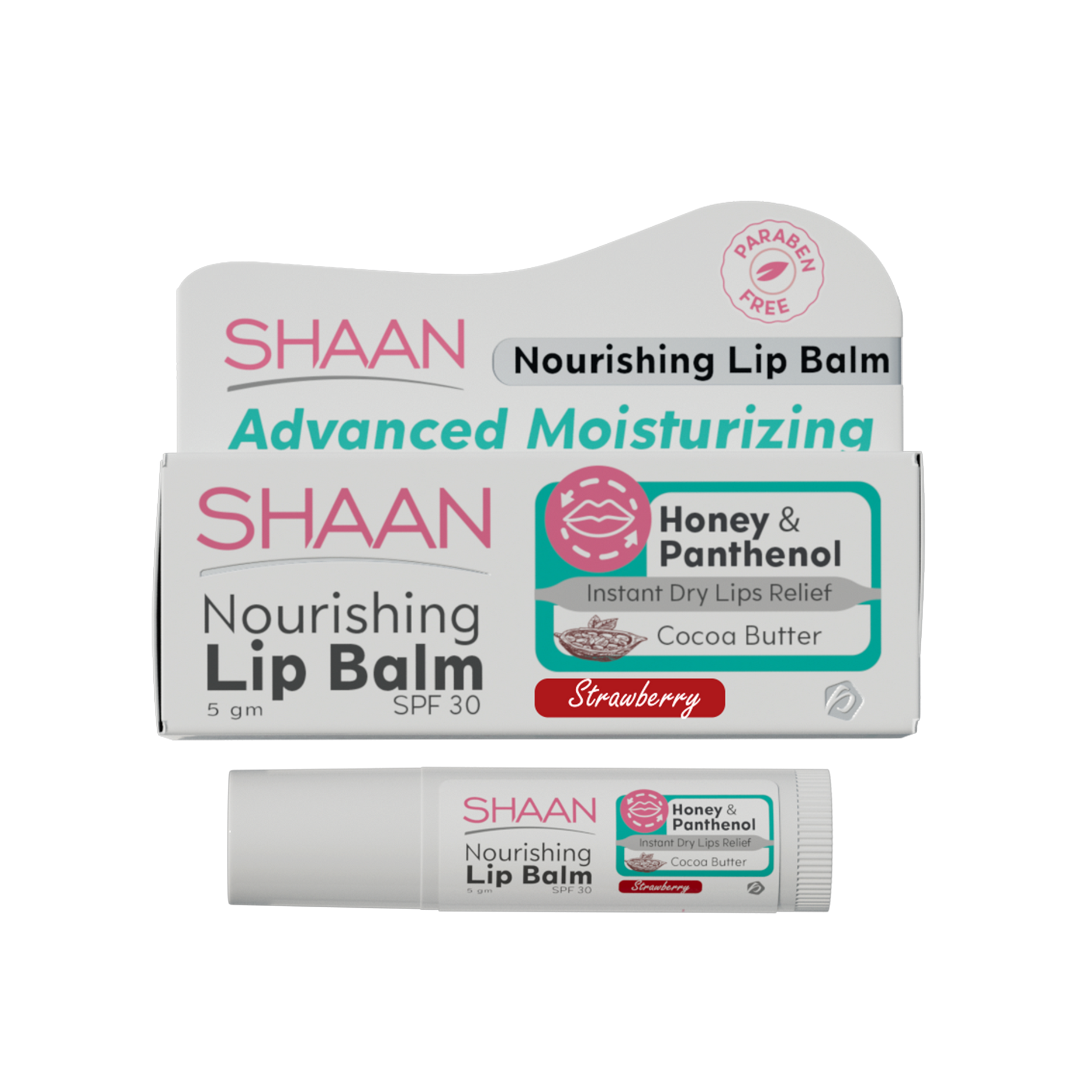 Shaan Nourshing Lip Balm Strawberry 5gm