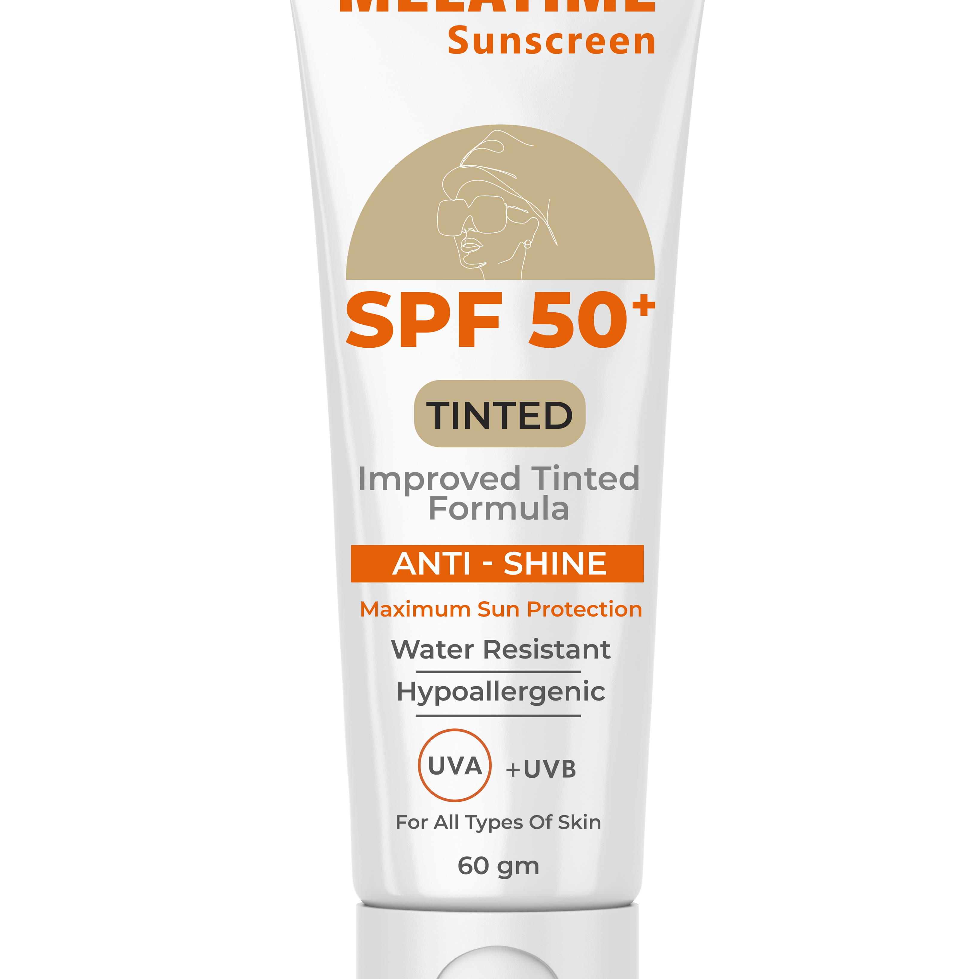 Melatime Sunscreen Tinted 50+  60ml