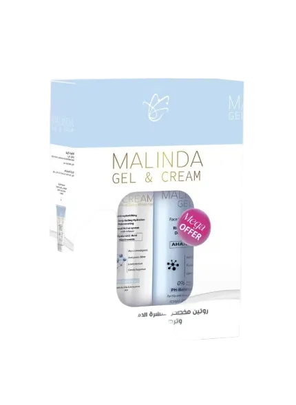 Malinda Skin Routine (Malinda Gel Cleanser 250 ml + Malinda Cream Moisturizer 120 Gm)