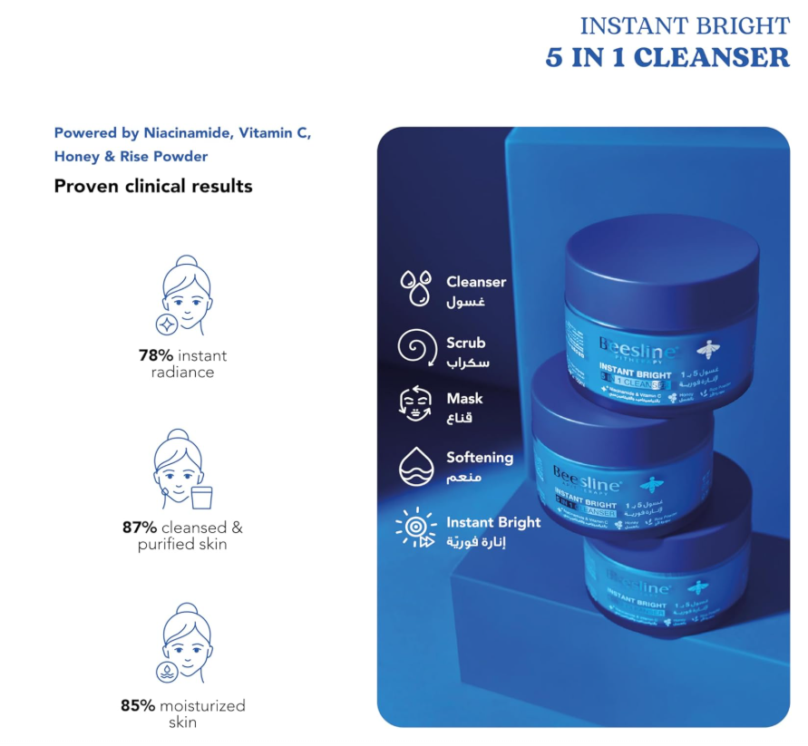 Beesline Instant Bright 5 in 1 Cleanser 150ml