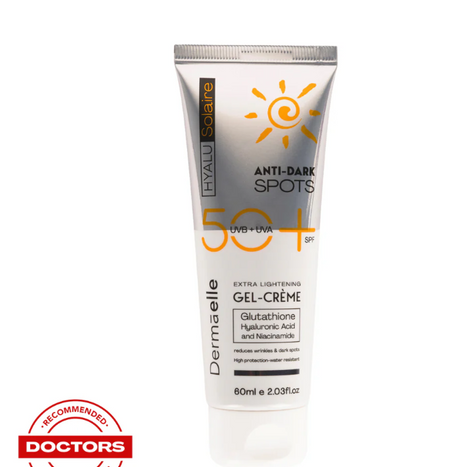 Dermaelle Hyalu Solaire جل كريم مضاد للبقع الداكنة (SPF 50+) 60 مل