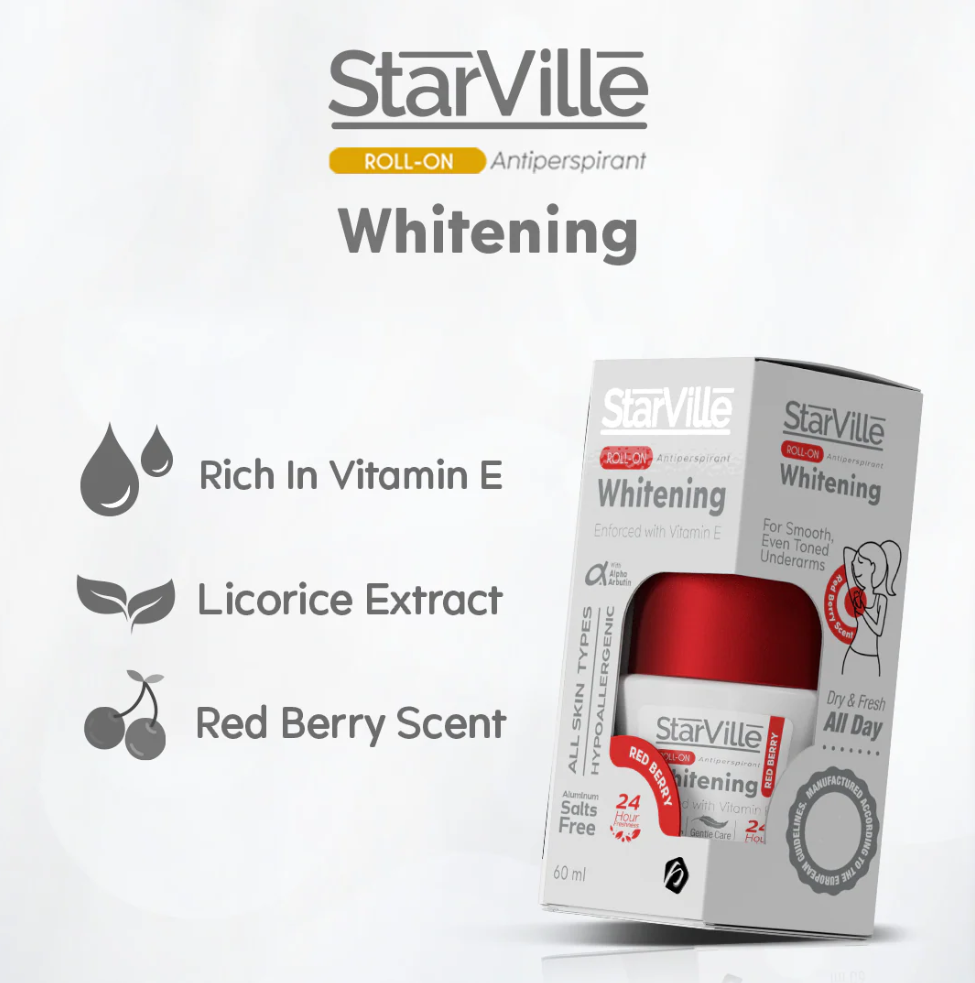 Starville Whitening Roll on Redberry Scent 60ml