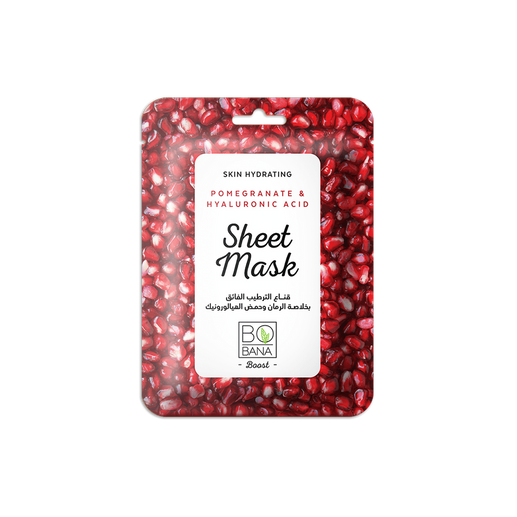 Bobana Sheet Mask Skin Hydrating Pomegrante & Hyaluronic Acid