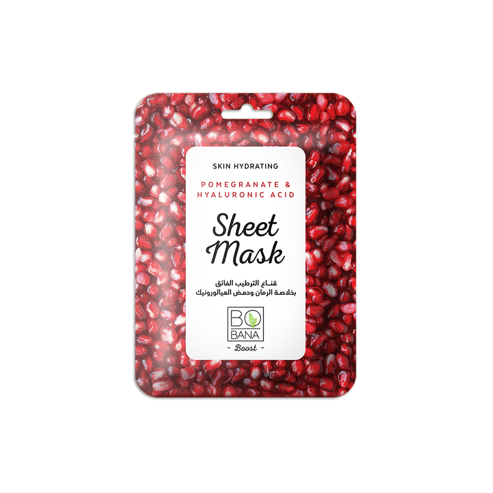 Bobana Sheet Mask Skin Hydrating Pomegrante & Hyaluronic Acid