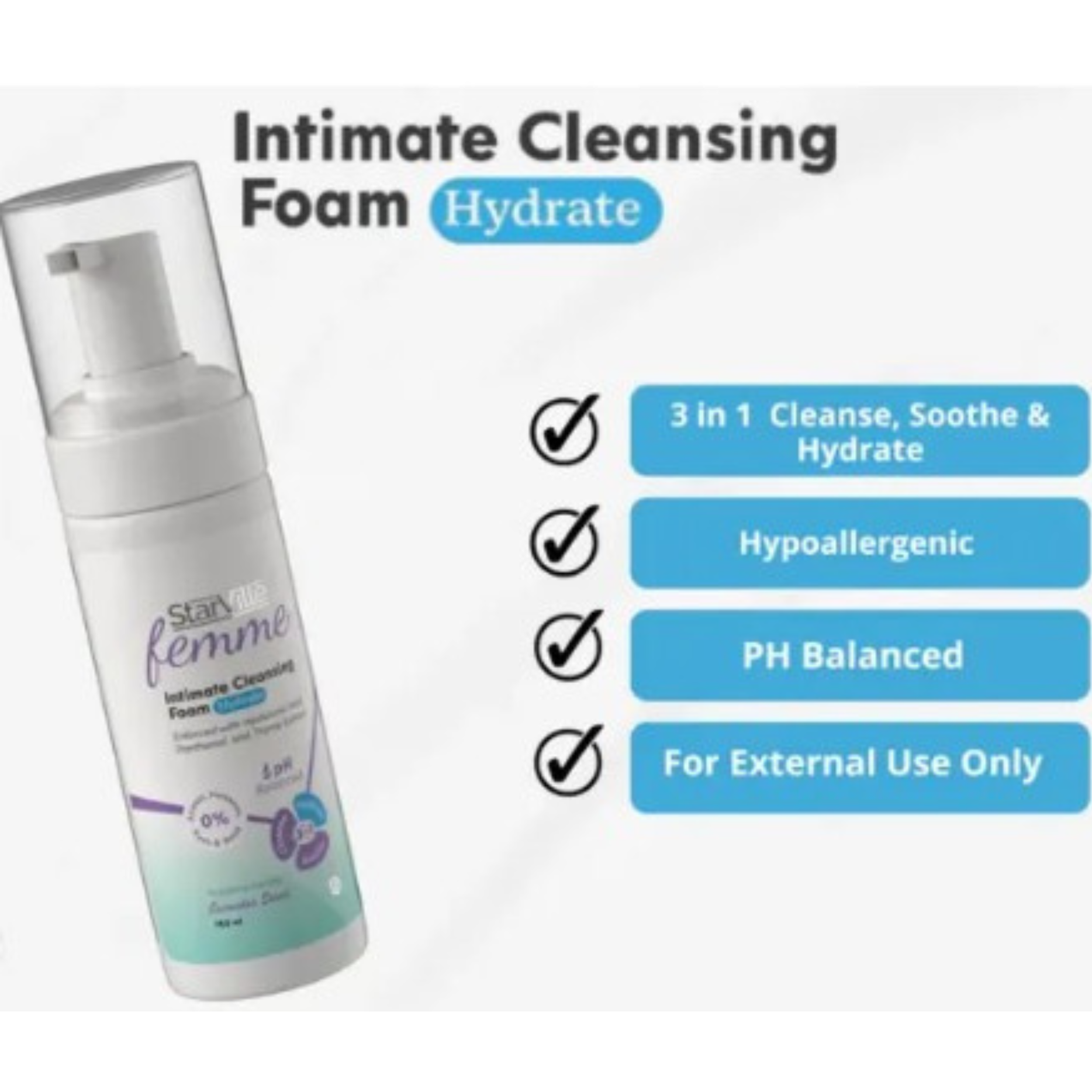 Starville  Femme Intimate Cleansing Foam Hydrate 150ml