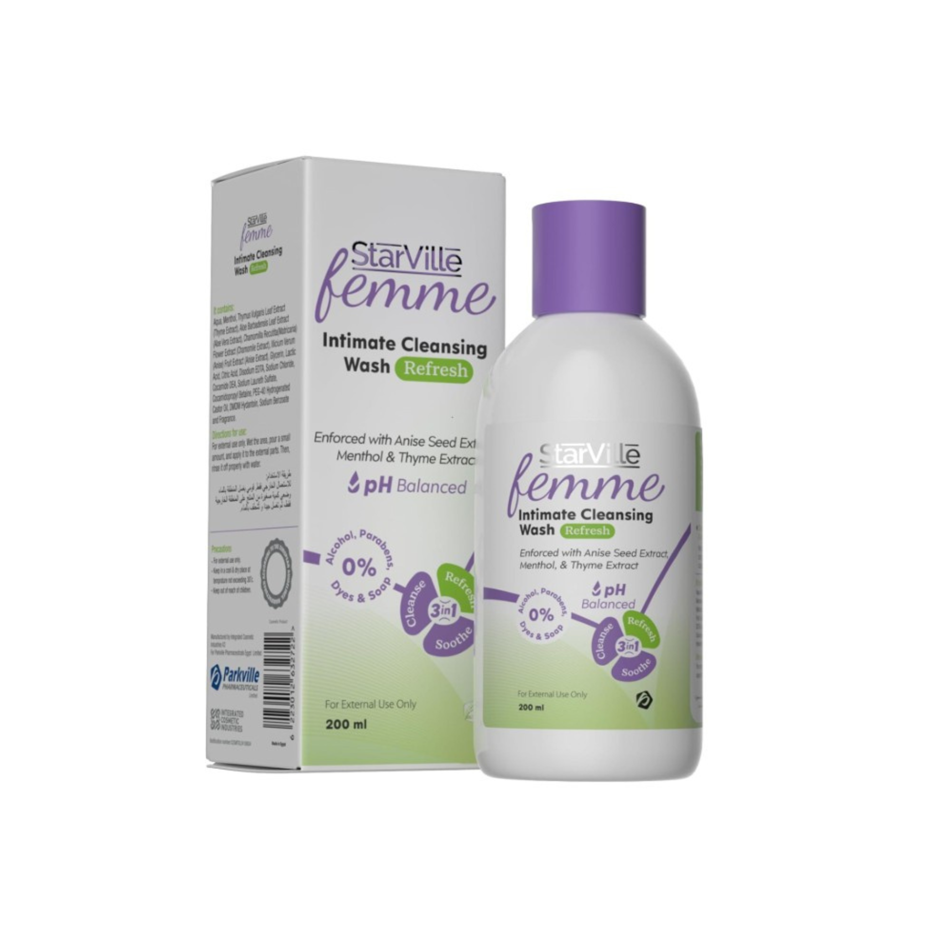 Starville  Femme Intimate Cleansing Wash Refresh 200ml
