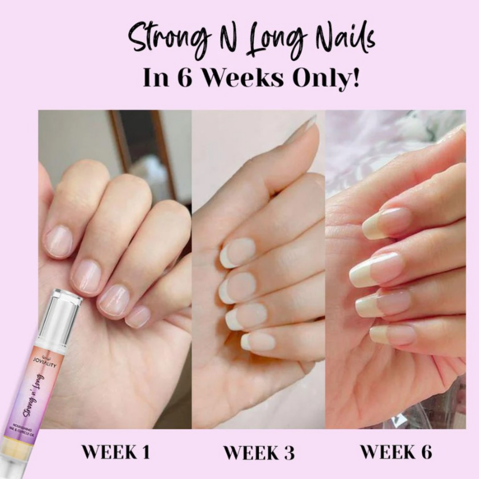 Joviality Strong N' Long Nourshing Nail & Cuticle Oil 4ml