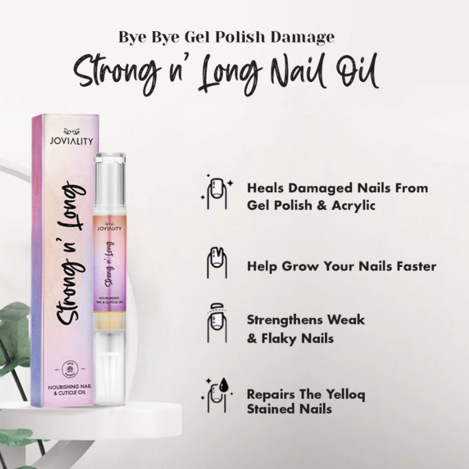 Joviality Strong N' Long Nourshing Nail & Cuticle Oil 4ml