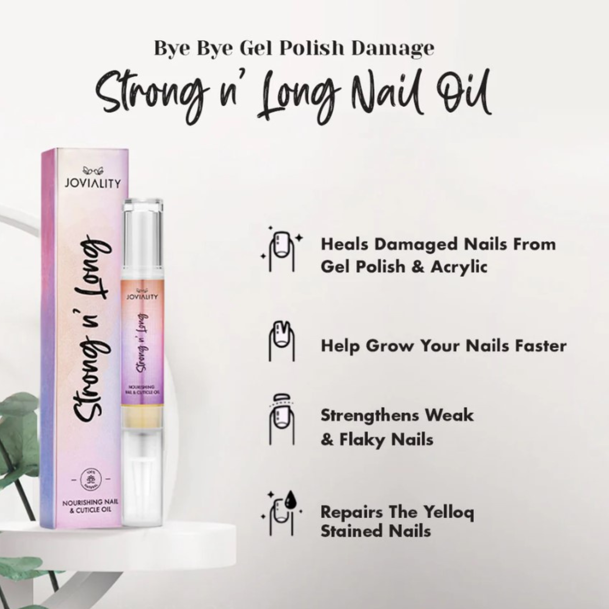 Joviality Strong N' Long Nourshing Nail & Cuticle Oil 4ml