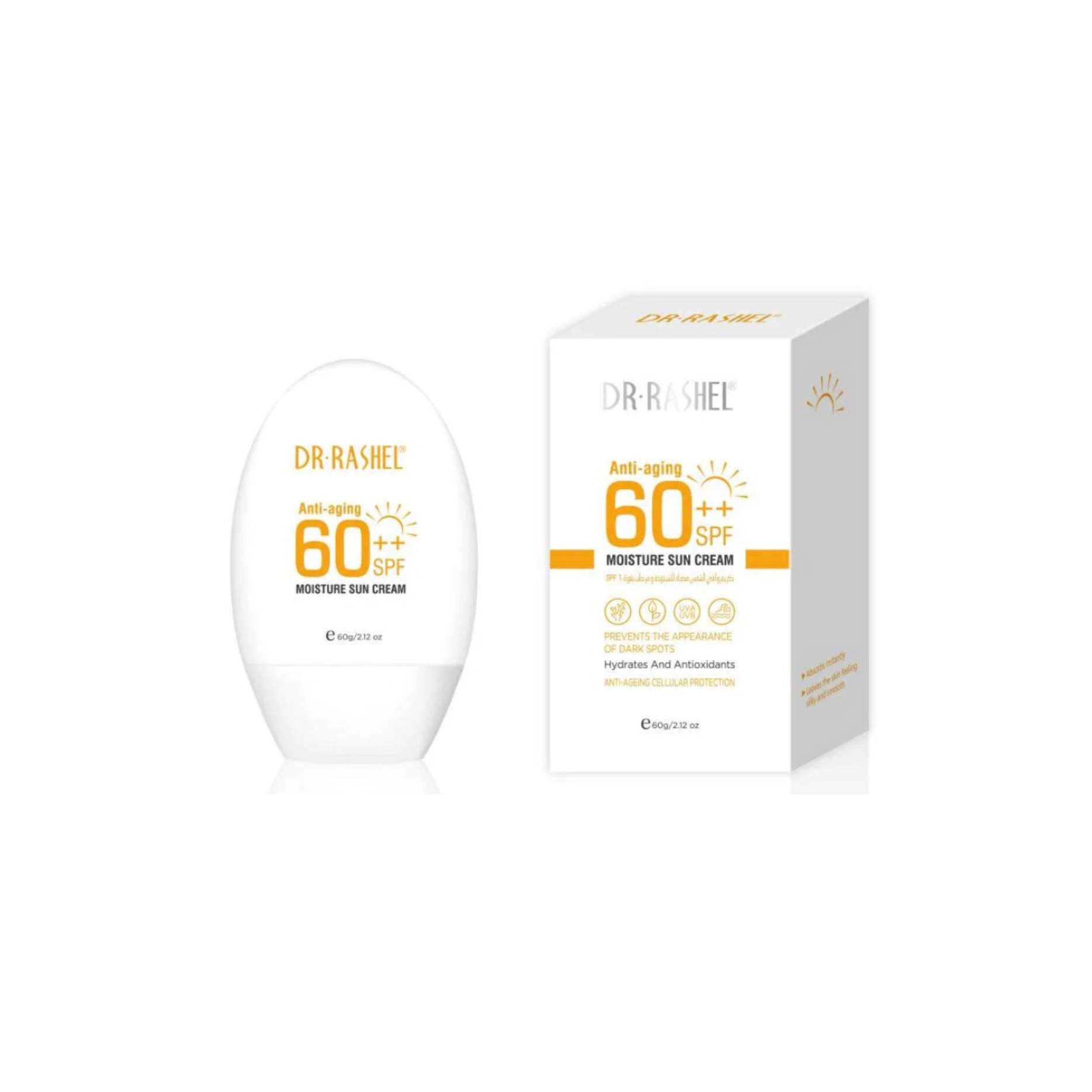 كريم دكتور راشيل المضاد للشيخوخة والمرطب للشمس (SPF60++) 60 جم