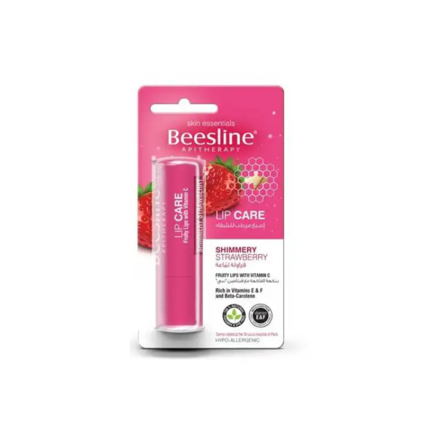Beesline Shimmery Strawberry Lip Care Pink 4gm