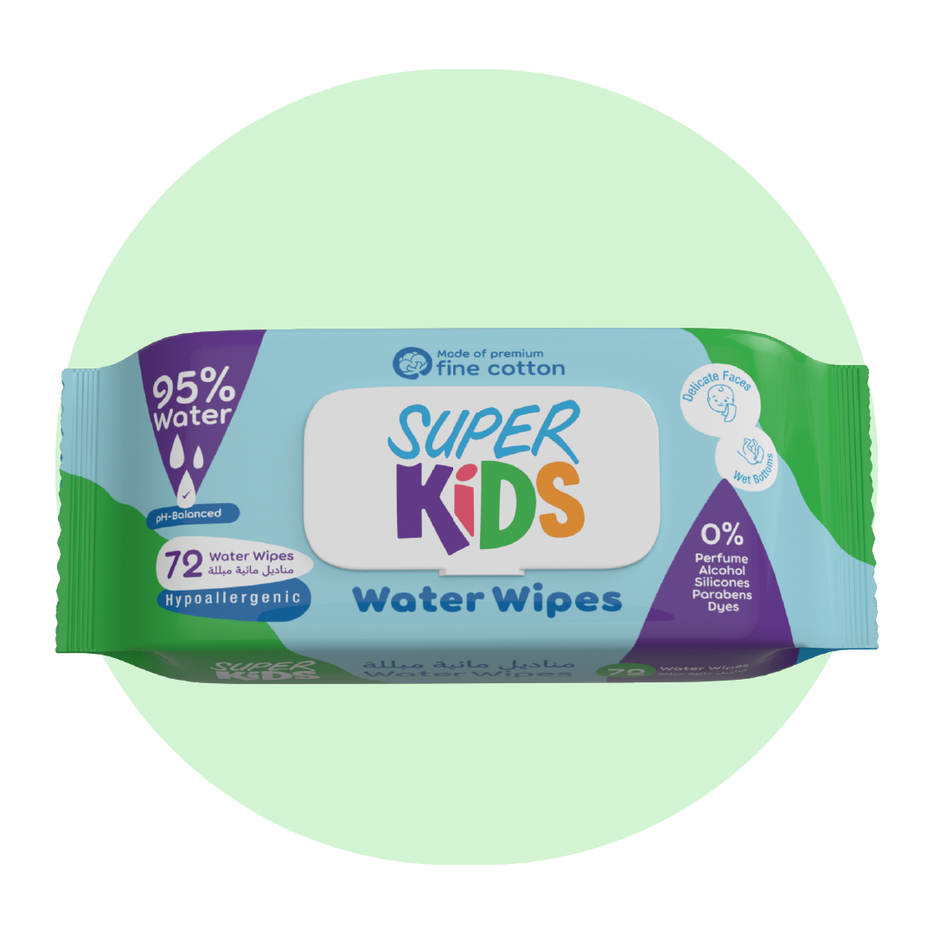 Super Kids Water Wipes 72pcs