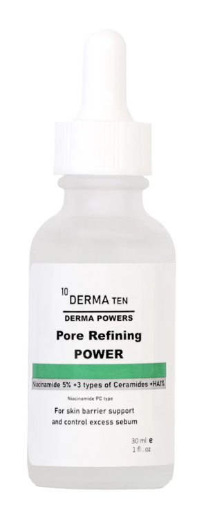 Derma Ten Pore refining power serum Niacinamide 5% + HA +3 types of  ceramides 30ml