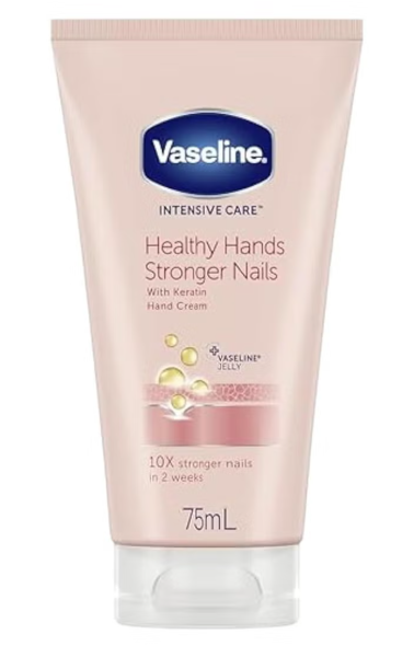 Vaseline Intensive Care Keratin Nail And Hand Cream Clear 75ml