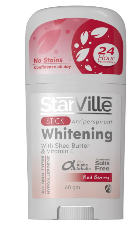 Starville Stick Whitening With Shea Butter & Vitamin E Red Berry 60gm