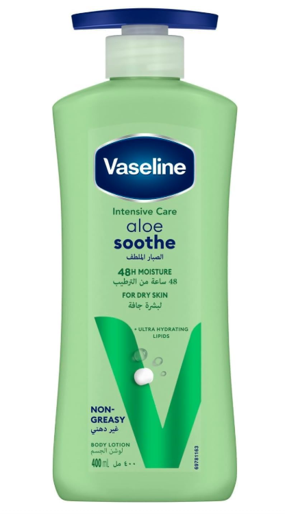 Vaseline Body Lotion Intensive care Aloe vera Soothe dry skin 400ml